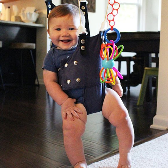 New Merry Muscles Baby Exerciser Jumper Bouncer Royal Blue - Picture 1 of 5